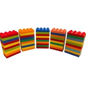 Lot 50 Lego Duplo 2x4 Thin Plates Bricks Blocks Baseplate 4x2x1